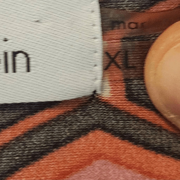 Calvin Klein Raspberry Black Sleeveless Geometric Drape Front Blouse XL (4123) - Picture 5 of 5